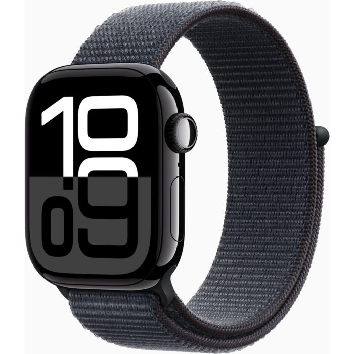 110000854313683.jpg Apple Watch Series 10 GPS, 42 mm Simsiyah Alüminyum Kasa ve Mürekkep Moru Spor Loop - Görsel 1