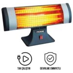 Rose Fervor 1800 Watt Devrilme Emniyetli Tak Çalıştır Masa Altı Elektrikli Soba - Görsel 2