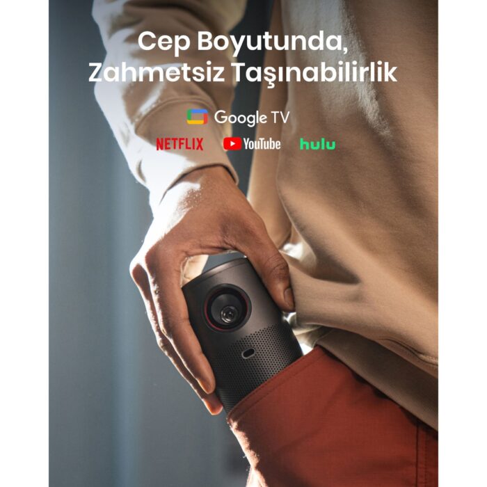 Anker Nebula Capsule Air Dünyanın En Küçük Google Tv Projeksiyon Cihazı - Siyah - D4112 - Görsel 2