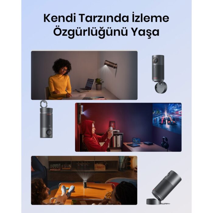 Anker Nebula Capsule Air Dünyanın En Küçük Google Tv Projeksiyon Cihazı - Siyah - D4112 - Görsel 4