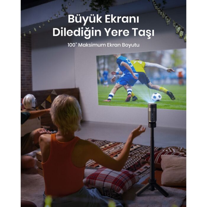 Anker Nebula Capsule Air Dünyanın En Küçük Google Tv Projeksiyon Cihazı - Siyah - D4112 - Görsel 5