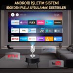 Robeve Robeve Taşınabilir Ayarlanabilir Projeksiyon Projektör Cihazı 4K Görüntü Projeksiyon Portatif Projektör 1080P Destekli Projeksiyon Smart Versiyon Akıllı Projeksiyon Cihazı - Görsel 5