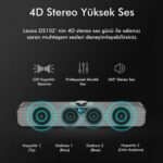 Lecoo DS102 Kablolu USB/AUX 6W Soundbar Taşınabilir Stereo Hoparlör Siyah - Görsel 2