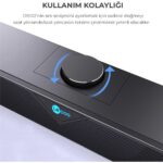 Lecoo DS102 Kablolu USB/AUX 6W Soundbar Taşınabilir Stereo Hoparlör Siyah - Görsel 4