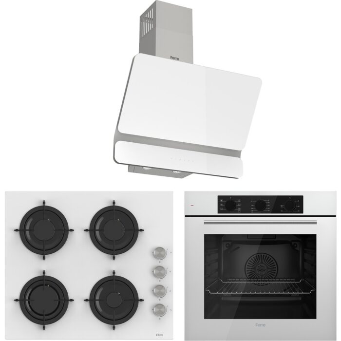 Ferre Soft Line Plus Beyaz Ankastre set ( QBL62CB-CS206-D081 ) - Görsel 1