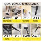 Robx S608 Yeni Nesil Çok Fonksiyonel 28 Adet Aksesuar 5 Metre Kablolu Buharlı Temizlik Makinesi - Görsel 5