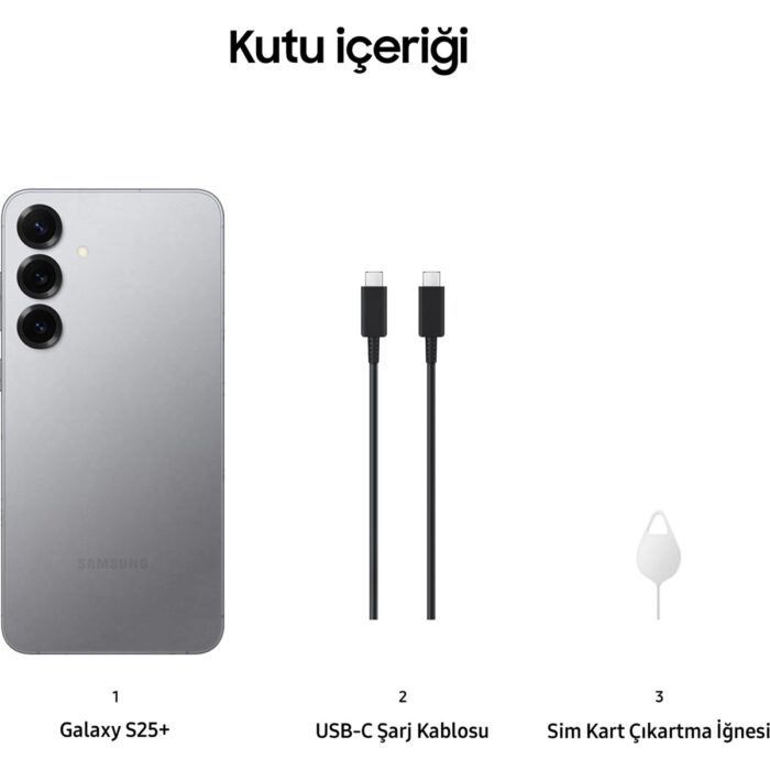 Samsung Galaxy S25+ 256 GB 12 GB Ram (Samsung Türkiye Garantili) Gümüş - Görsel 3