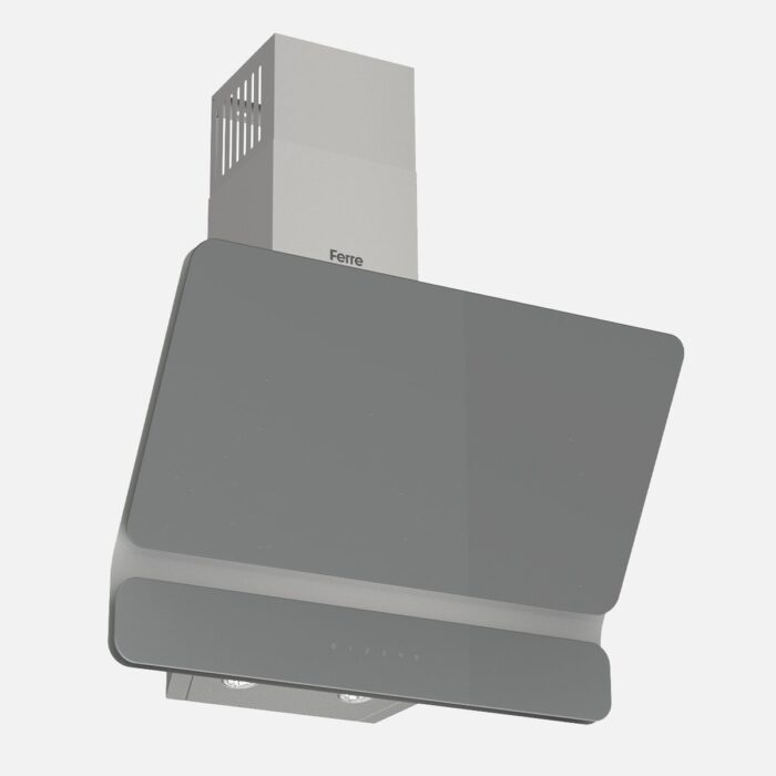 110000888879486.jpg Ferre D082 Çift Camlı Davlumbaz Gri - Görsel 1
