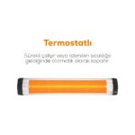 Ufo Star 2900 W Duvar Tipi Isıtıcı - Termostatlı - Görsel 5