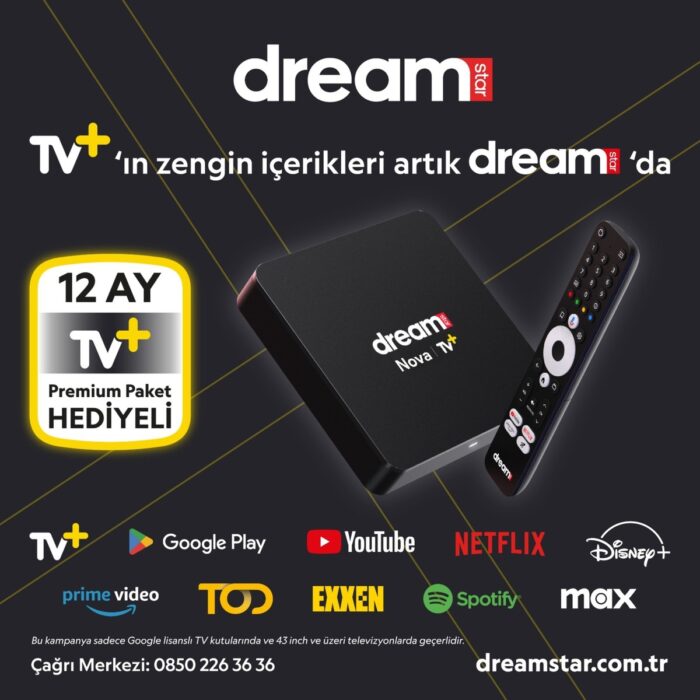 Dreamstar Nova | TV+ (12 Ay Premium Üyelik Hediyeli) 4K Lisansli Android TV Box | 2GB Ram | 32GB Hafıza - Görsel 2