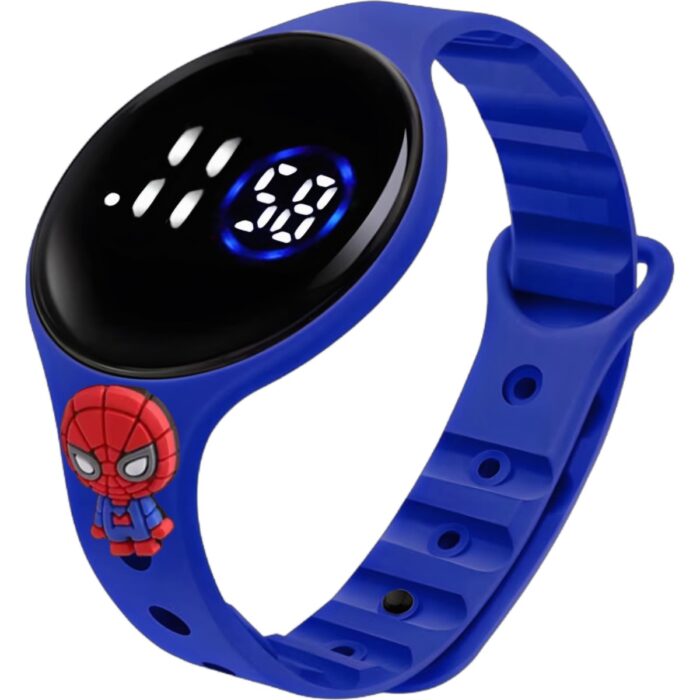 Onkatech Dijital Dokunmatik LED Ekran Su Geçirmez Figürlü Çocuk Kol Saati Bileklik-Yuvarlak Ekran Dijital Çocuk Bileklik - Görsel 1