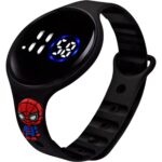 Onkatech Dijital Dokunmatik LED Ekran Su Geçirmez Figürlü Çocuk Kol Saati Bileklik-Yuvarlak Ekran Dijital Çocuk Bileklik