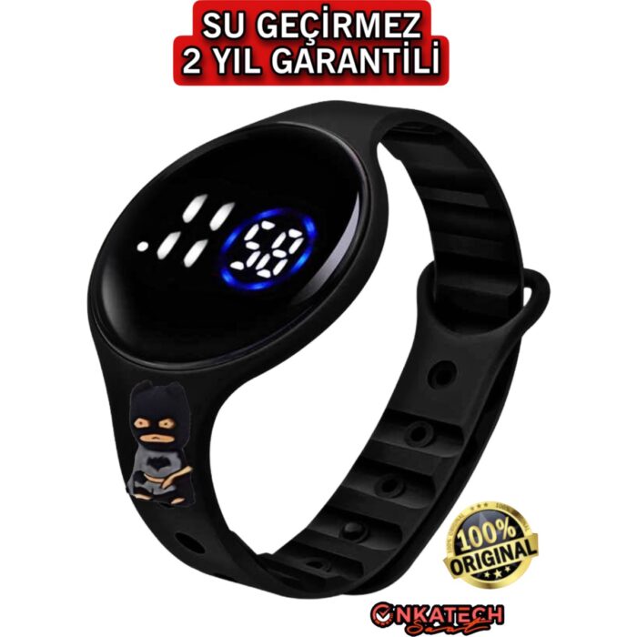 Onkatech Dijital Dokunmatik LED Ekran Su Geçirmez Figürlü Çocuk Kol Saati Bileklik-Yuvarlak Ekran Dijital Çocuk Bileklik - Görsel 2