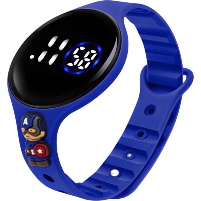 110000895713222.jpg Onkatech Dijital Dokunmatik LED Ekran Su Geçirmez Figürlü Çocuk Kol Saati Bileklik-Yuvarlak Ekran Dijital Çocuk Bileklik - Görsel 1