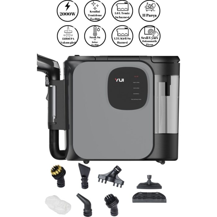 Yui X300 Pro Max 2000 W Buharlı Halı ve Koltuk Yıkama Makinesi-Buharlı Temizlik Makinesi - Görsel 1