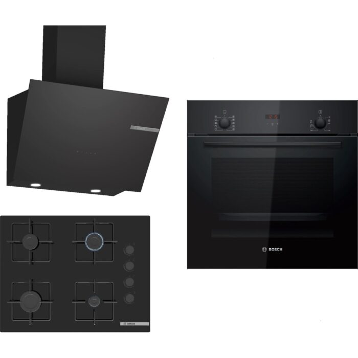 110000896986330.jpg Bosch Siyah 3lü Ankastre Set 319( HBF512BB1T - POP7C6P30O - DWK66PJ60T ) 67 cm Ocak - Görsel 1