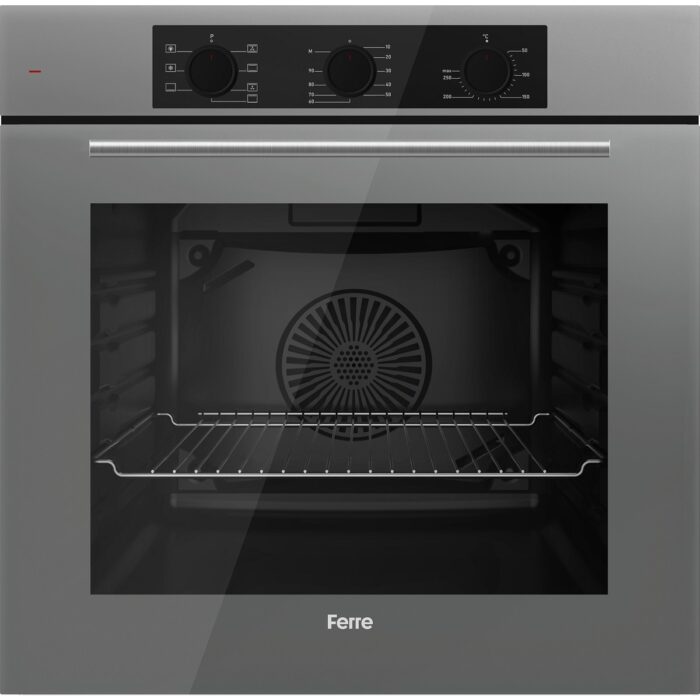 Ferre QBL62CPR - SS208CPR -D088 60 cm Gri Cam Turbolu Ankastre Set - Görsel 4