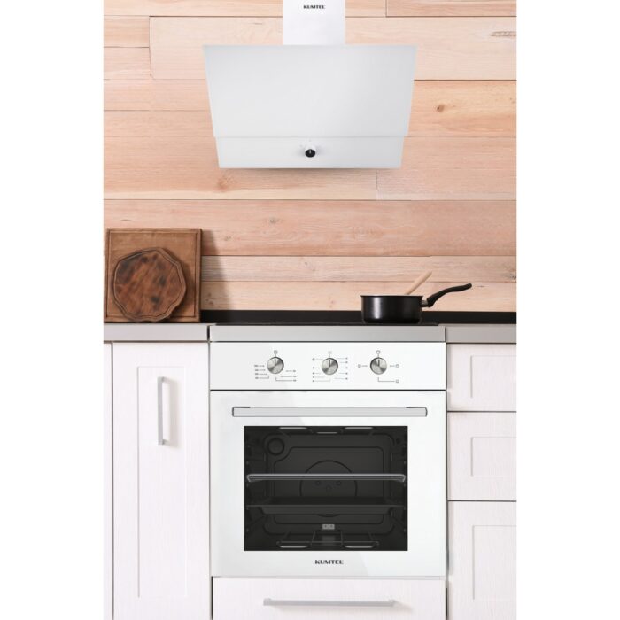 KUMTEL Dizayn Beyaz Cam Ankastre Set - Görsel 5