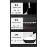 Fırsat 7 2renkli 7 Led Işıklı Aromatik Oda Kokusu Hava Nemlendirici 550 Ml Kahve Aroma Difüzörü Buhar - Görsel 3