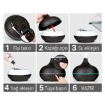 Fırsat 7 2renkli 7 Led Işıklı Aromatik Oda Kokusu Hava Nemlendirici 550 Ml Kahve Aroma Difüzörü Buhar - Görsel 4