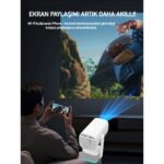 Robeve Full Hd 1080P Şarjlı Projeksiyon Cihazı - Dev Ekran, Wifi Bağlantılı, Hazır Android Kurulu, Hdmı/usb Girişli, Ev Sinema Sistemi Taşınabilir Projektör Sinema Sistemi Şarjlı Projeksiyon Cihazı - Görsel 5