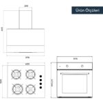 Kumtel Home Plus Beyaz Cam Ankastre Set - Görsel 5