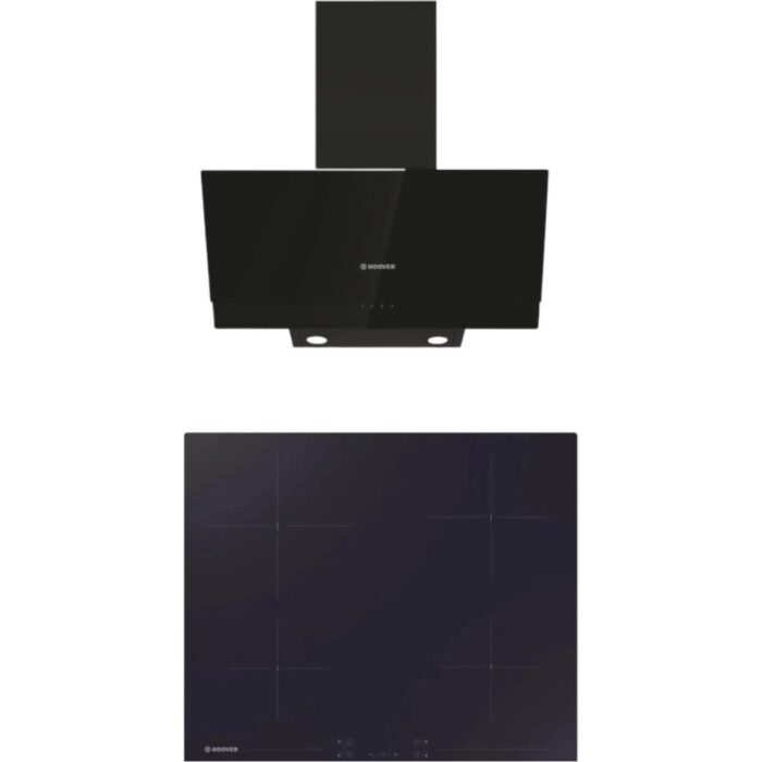 110000903752084.jpg Hoover HH64CCB Vitroseramik Cam Ocak + HDG6C1GBTK 60 cm Siyah Davlumbaz - Görsel 1