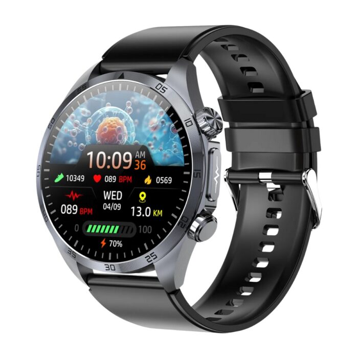 Spovan Cardio 3 Ekg Tansiyon Vücut Analiz Şeker Yapay Zeka Türkçe Akıllı Saat - Görsel 5