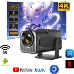 Robeve Mini Projektör | Android Tv Android Kurulu Full Hd Projeksiyon Projektör Wi-Fi ve Bluetooth Destekli | Sinema Keyfi | Taşınabilir ve Şık Tasarım 4K Projektör 4K Projeksiyon Cihazı