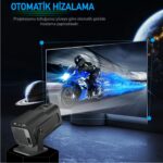 Robeve Mini Projektör | Android Tv Android Kurulu Full Hd Projeksiyon Projektör Wi-Fi ve Bluetooth Destekli | Sinema Keyfi | Taşınabilir ve Şık Tasarım 4K Projektör 4K Projeksiyon Cihazı - Görsel 4
