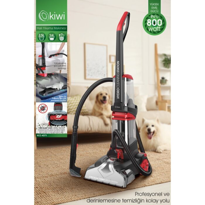 Kiwi KCC-4371 PRO Bağlanabilir Koltuk Temizleme Başlıklı Dikey Halı Yıkama Leke Çıkartma Makinesi  - Görsel 2