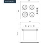 Kumtel Dijital 2'li Beyaz Ankastre Set (Fırın-Ocak) - Görsel 4