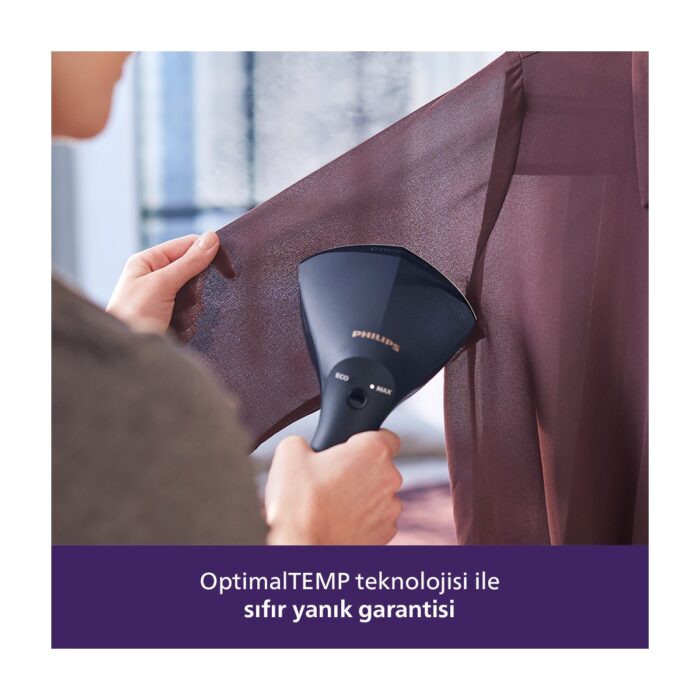 Philips GC810/20 8000 Serisi El Tipi Buharlı Düzleştirici, 32 g/dk'ya Kadar Buhar Gücü, Sıfır Yanık Riski, De-Calc Teknolojisi, - Görsel 3