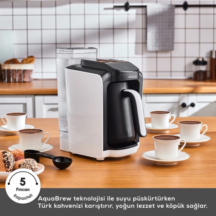 Karaca Hatır Otomatik Su Alma Hazneli Türk Kahve Makinesi White - Görsel 3