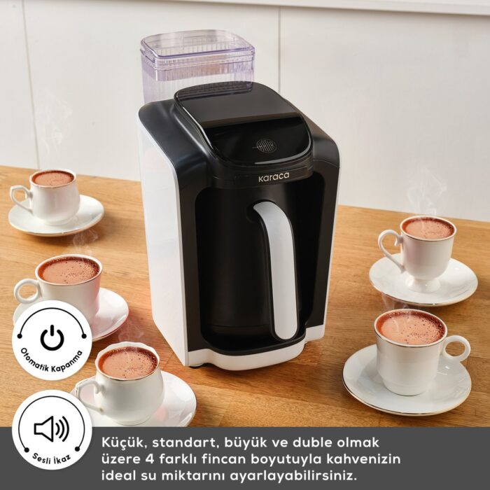 Karaca Hatır Otomatik Su Alma Hazneli Türk Kahve Makinesi White - Görsel 5