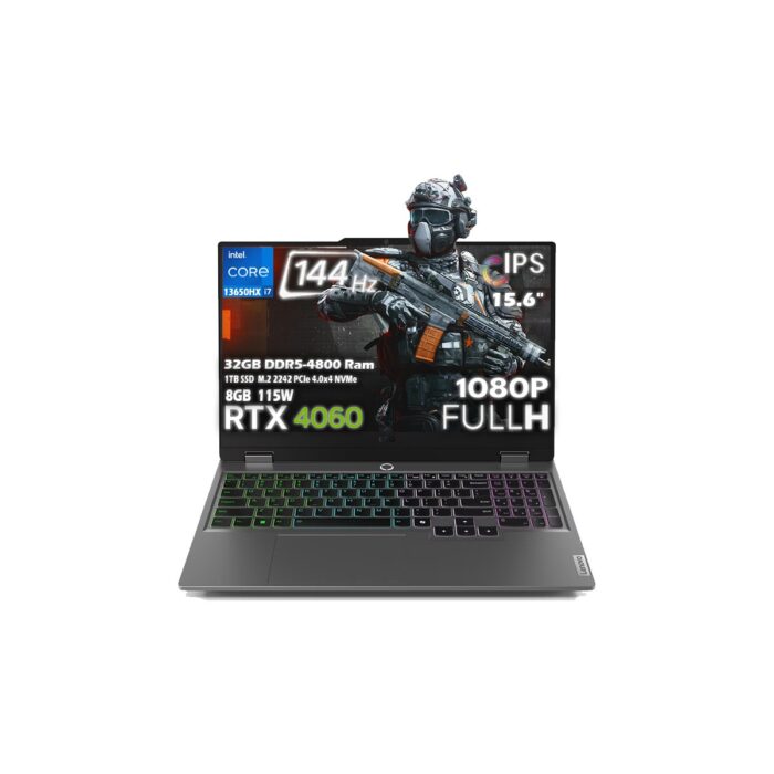 Lenovo LOQ 15IRX9 Intel Core i7 13650HX 32GB 1TB SSD RTX 4060 8GB (115W) 15.6" FHD 144Hz IPS Panel Freedos Taşınabilir Bilgisayar 83DV00WTTR - Görsel 2