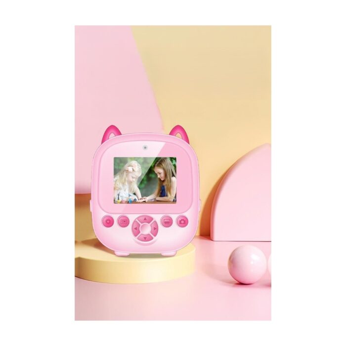 Torima Cmr-21 Pembe Dijital Video Kayıt App Destekli Fotoğraf Çocuk Kamerası Termal Resim Kağıt Baskılı Yazıcı - Görsel 2