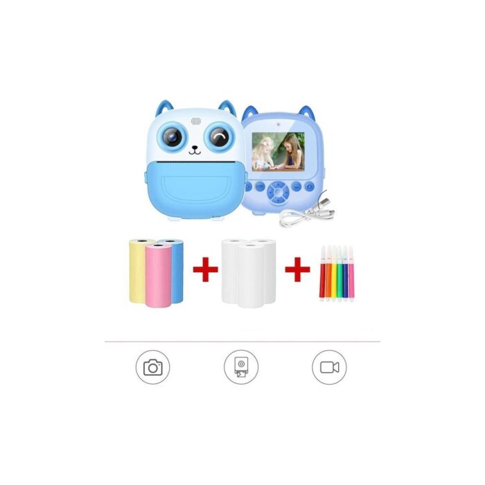Torima Cmr-21 Mavi Dijital Video Kayıt Fotoğraf App Destekli Çocuk Kamerası Termal Resim Kağıt Baskılı Yazıcı - Görsel 1