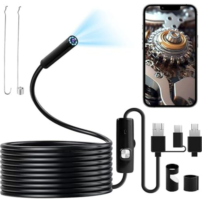 110000941570003.jpg Ozmik CMR71 Işıklı 5m Endoskopi Kamerası 1080P Hd Su Geçirmez IP67 8 LED Android ve Ios - Görsel 1