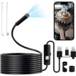 Ozmik CMR71 Işıklı 10M Endoskopi Kamerası 1080P Hd Su Geçirmez IP67 8 LED Android ve Ios