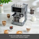 Karaca Mycaffe Barista S10 Entegre Süt Hazneli Otomatik Espresso Latte ve Cappuccino Mak. Galaxygrey - Görsel 3