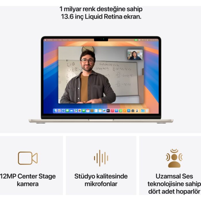 Apple MacBook Air M4 24GB 512GB SSD macOS 13" Taşınabilir Bilgisayar Yıldız Işığı MC6A4TU/A - Görsel 5