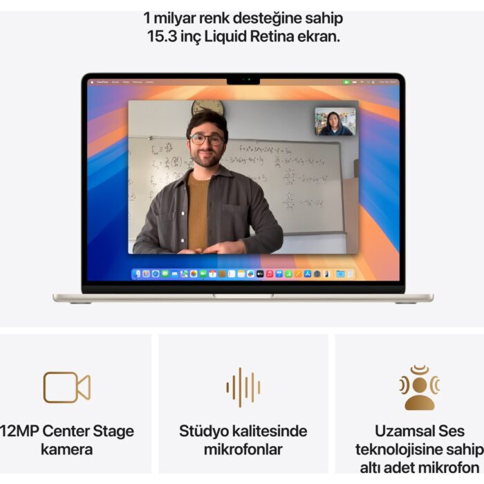 Apple MacBook Air M4 24GB 512GB SSD macOS 15" Taşınabilir Bilgisayar Yıldız Işığı MC6K4TU/A - Görsel 5