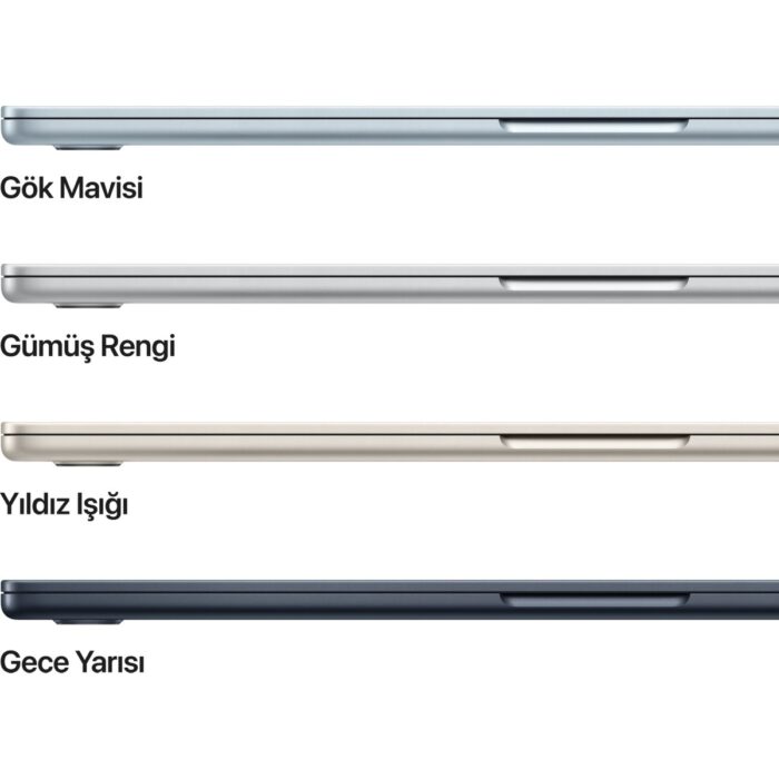 Apple MacBook Air M4 16GB 512GB SSD macOS 15" Taşınabilir Bilgisayar Gece Yarısı MW1M3TU/A - Görsel 3