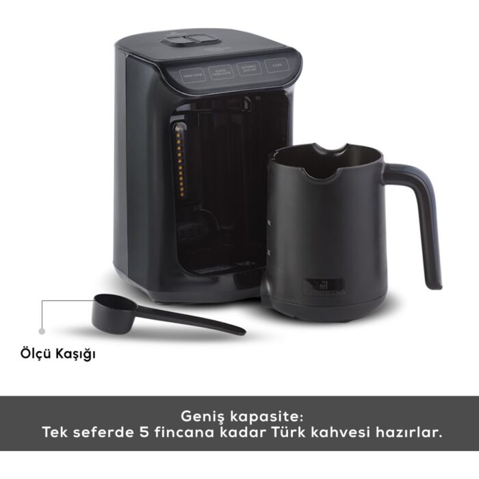 Karaca Hatır Közde Türk Kahvesi ve Türk Kahve Makinesi Shiny Black 5 Fincan Kapasiteli Bol Köpüklü - Görsel 2