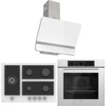 Ferre Flowart Bl Modüler Seriisi 3'lü Beyaz Ankastre Set ( QBL62CB-BL136-D081 )