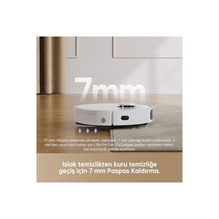 Dreame L10s Pro Gen 2 Robot Süpürge Beyaz, 7.000PA Emiş Gücü - Görsel 3