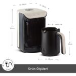 Karaca Hatır Köz Türk Kahve Makinesi Krem 5 Fincan Kapasiteli Bol Köpüklü - Görsel 2