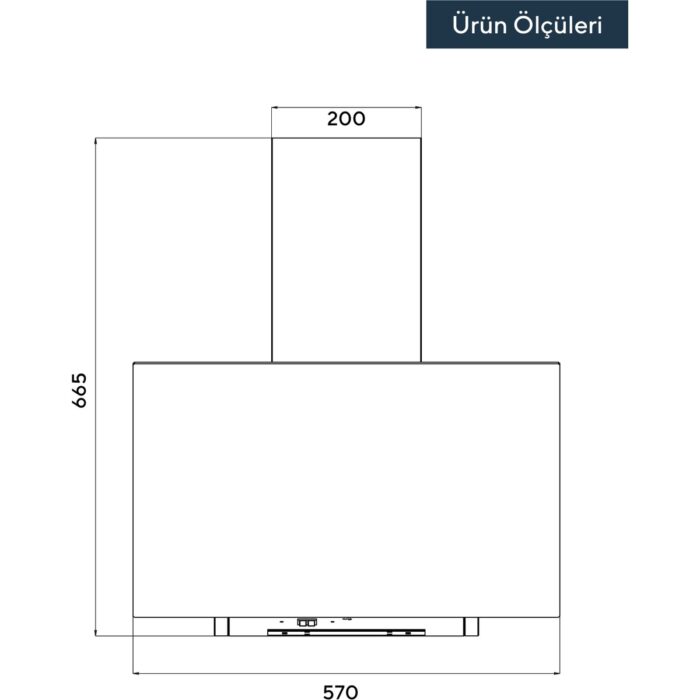 Kumtel Siyah Cam Davlumbaz DA6-833 - Görsel 3