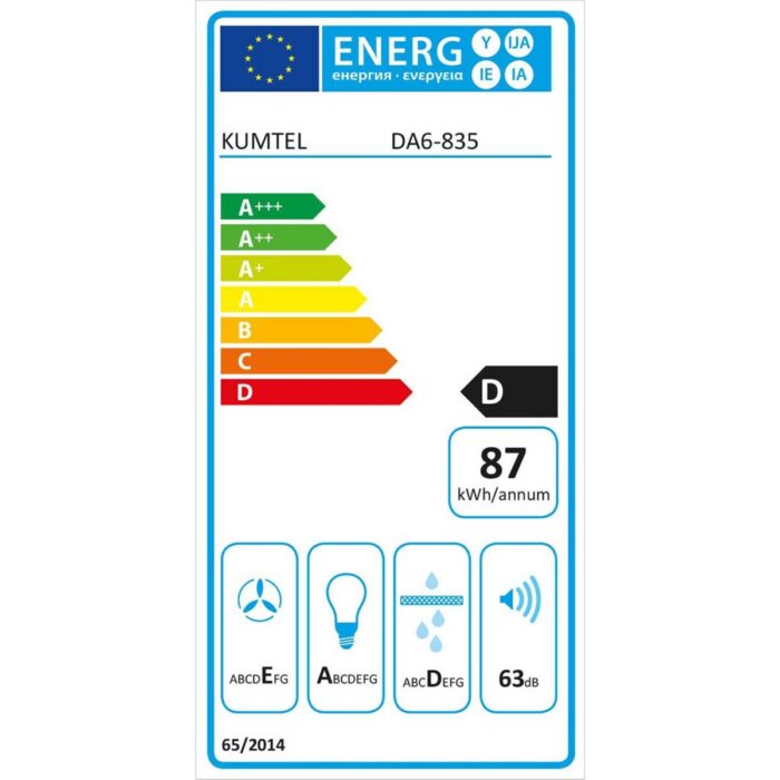 Kumtel DA6-835 Rustik Duvar Tipi Beyaz Cam Davlumbaz - Güçlü LED Aydınlatma ve Yıkanabilir Alüminyum Filtre ile Mutfaklarınızı Şıklıkla Donatın - Görsel 4